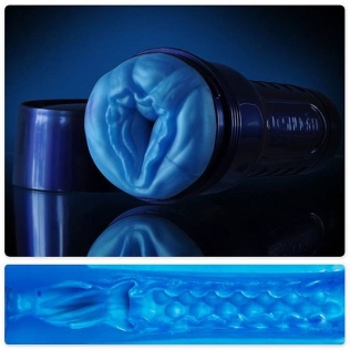 Мастурбатор в колбе Вагина синего цвета Fleshlight Freaks Alien