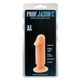 Анальная пробка на присоске телесного цвета в виде пениса Small slim dildo