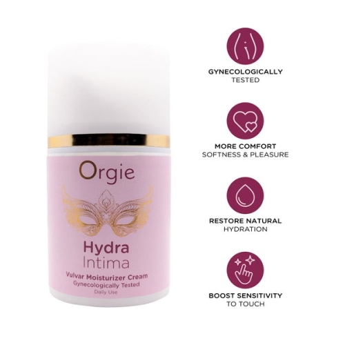 Увлажняющий крем для вульвы для повышения чувствительности Orgie Hydra Intima 50 мл - 3