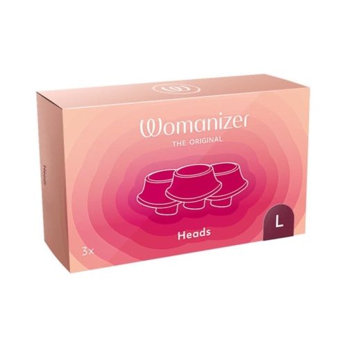 Сменные насадки большие для Womanizer Classic и Premium бордового цвета 3 штуки - 4