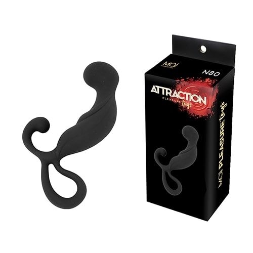 Масажери простати чорний силіконовий MAI Attraction Toys довжина 13.4 см діаметр 3.2 см - 2