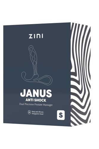 Масажер простати силіконовий чорний Zini Janus Anti Shock розмір S - 3