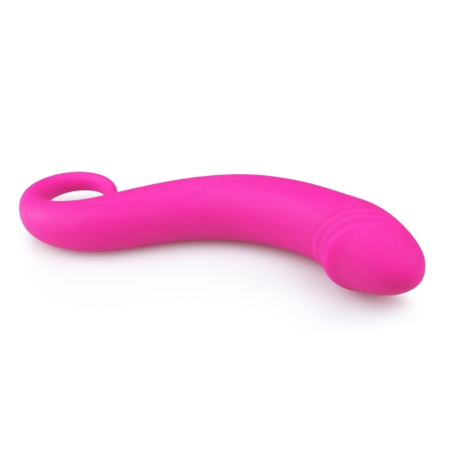 Масажер простати реалістичний вигнутої форми рожевого кольору EasyToys Curved Dong - 2