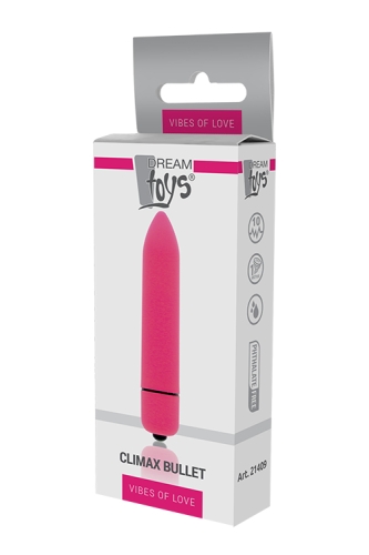 Мини вибромассажер для интимных мест розовый DREAM TOYS 10-SPEED CLIMAX BULLET - 2