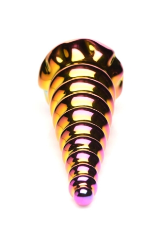 Фэнтезийный фаллоимитатор радужный стеклянный Creature Cocks Twilight Rainbow Dildo - 3
