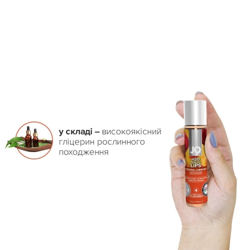 Смазка съедобная для оральных ласк вкус персика System JO H2O 30 мл - 4