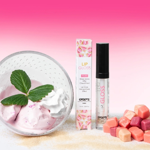 Стимулюючий блиск для губ з полуничним смаком і ароматом EXSENS Lip Gloss 7.4 мл - 6