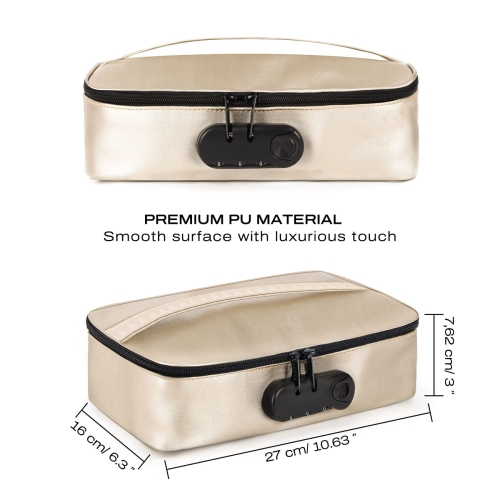 Кейс для игрушек золотистого цвета Dorcel Discreet box - 6