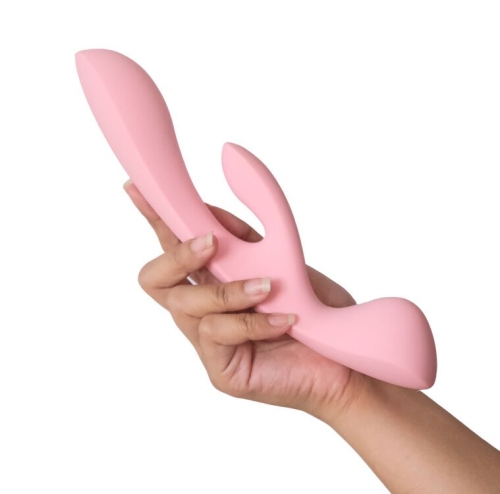 Вибратор с отростком для клитора розового цвета Satisfyer Triple Oh - 6