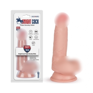 Фалоімітатор реалістичний на присосці тілесного кольору Vscnovelty Knight Cock 3D Triple Density Dildo 7.1