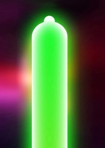 Презервативи флуоринсцентні неонові ONE Glowing Pleasures 3 штуки - 4