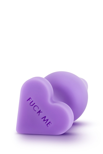 Анальная пробка фиолетовая PLAY WITH ME CANDY HEART FUCK ME - 3