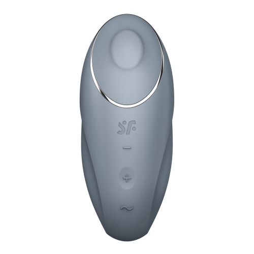 Клиторальный стимулятор синего цвета Satisfyer Tap &amp;amp; Climax 1 - 3