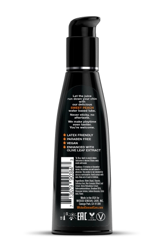 Оральный лубрикант на водной основе со вкусом персика Wicked sensual care Аqua 120 мл - 3