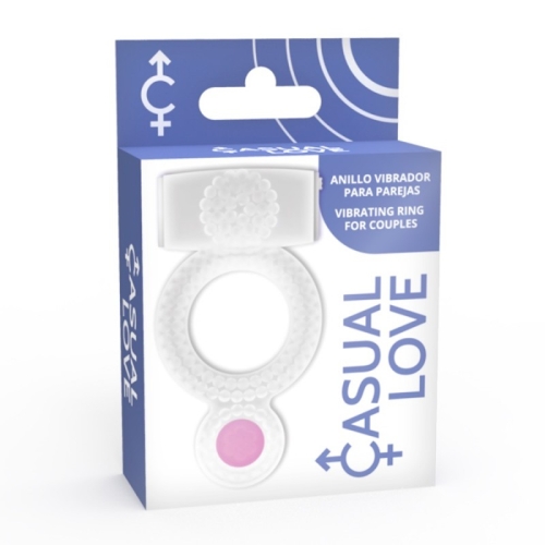 Эрекционное виброкольцо на член прозрачное Casual Love Ring Vibrating Double Pleasure Transparent - 2