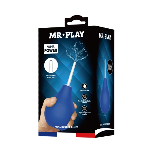Анальный душ синего цвета Lybaile MR PLAY BLKC объем 224 мл - 8