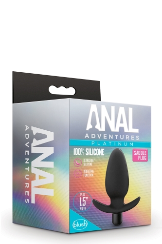 Анальна вібропробка чорна Blush Anal Adventures Platinum Saddle Plug - 2