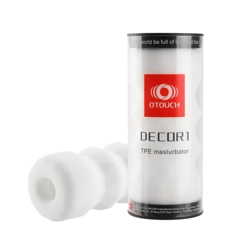 Силіконовий мастурбатор з рельєфом для пеніса білий Otouch DECOR 1-B - 7