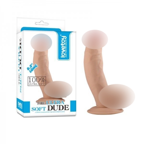 Реалістичний 16,5 / 4,4 см фалоімітатор з присоскою Lovetoys Soft Dude - 1