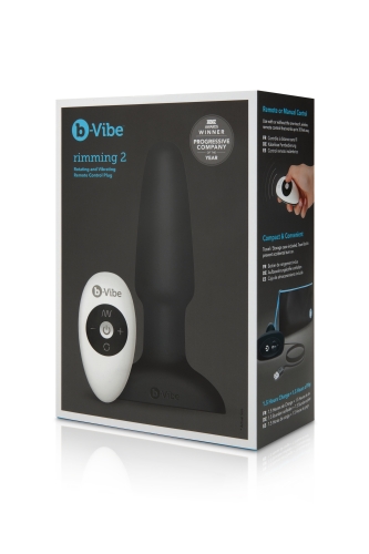 Анальная пробка с вибрацией и пультом управления B-VIBE для эротических игр силиконовая черная - 11