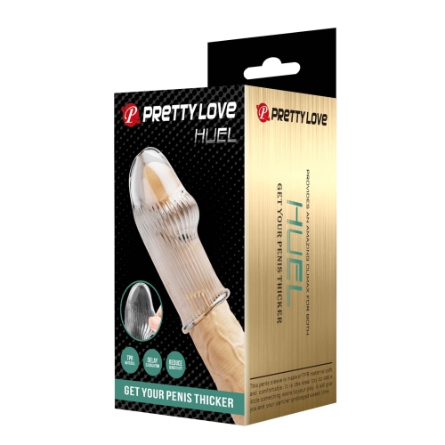 Насадка прозора, що стимулює на член, Lybaile Pretty Love Huel Clear - 8