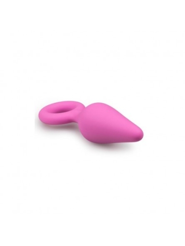 Анальная пробка со стоппером кольцом силиконовая розовая EasyToys - 3