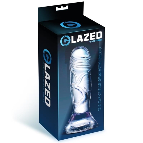Фалоімітатор на присосці реалістичний прозорий Latetobed ​​Realistic Dildo Crystal - 2