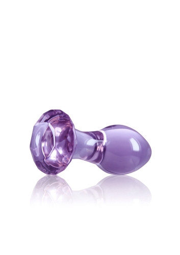 Анальная стеклянная пробка фиолетовая NS Novelties Crystal - 1
