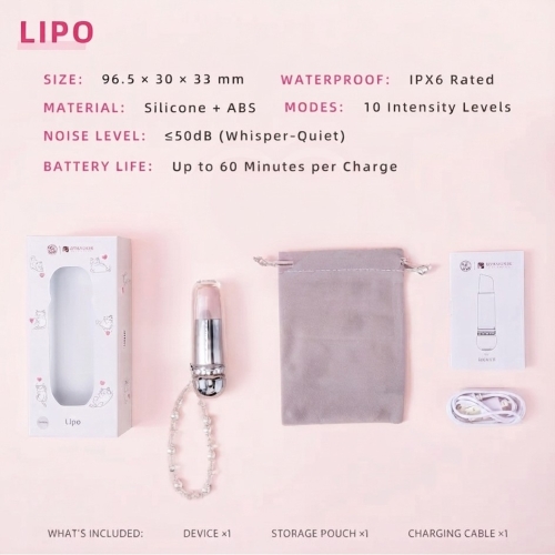 Вакуумный стимулятор в форме губной помады розовый BeYourLover Powder Mist - 9