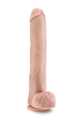 Фаллоимитатор огромный реалистичный на присоске телесного цвета Blush NATUREL DADDY - 4