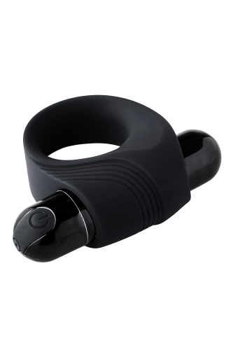 Ерекційне віброкільце чорного кольору Dream Toys Ramrod Vibrating Cockring With Big Bullet Black - 4
