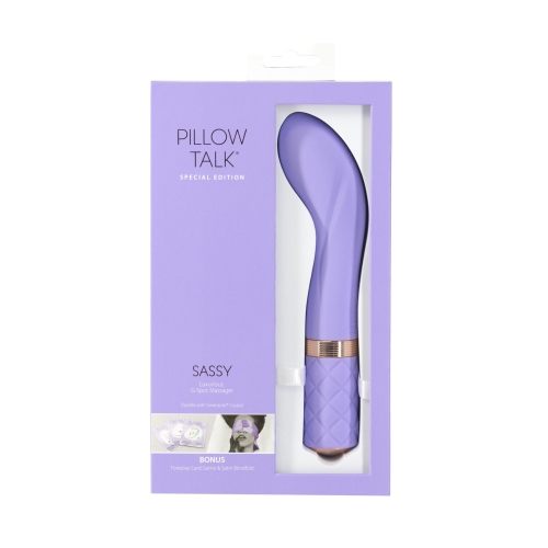 Вибратор для точки G фиолетового цвета с кристаллом Сваровски Pillow Talk Special Edition Sassy - 9
