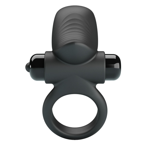 Ерекційне віброкільце на член чорне LYBAILE Pretty Love ADRIEN Vibrant penis ring - 5