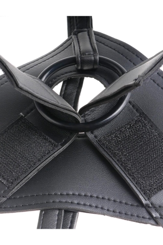 Ременной страпон с реалистичным телесным фаллоимитатором Pipedream King Cock Strap-On Harness - 4