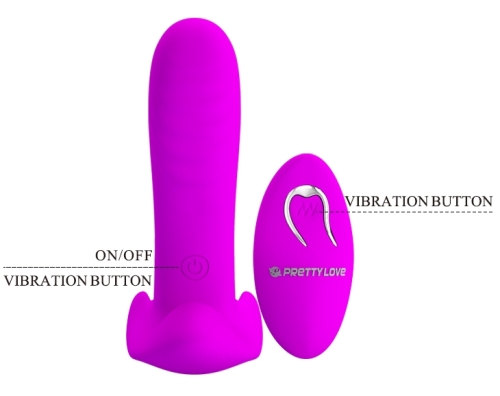 Вибратор со стимулятором клитора фиолетовый PRETTY LOVE Remote Control Massager - 8
