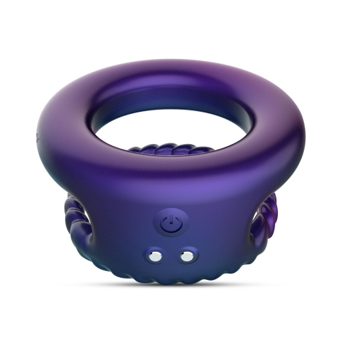Эрекционное виброкольцо на член фиолетовое Hueman Jupiter Vibrating Cock and Ball Ring - 3