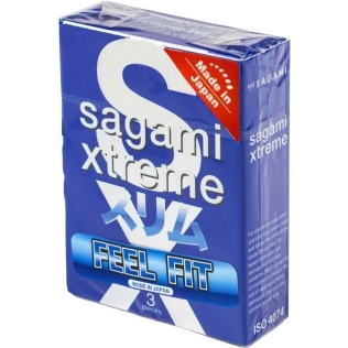 Презервативы супертонкие из натурального латекса Sagami Xtreme Feel Fit 3 штуки