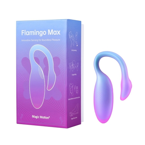 Смарт віброяйце та тренажер Кегеля 2в1 рожево-синього кольору Magic Motion Flamingo Max - 9