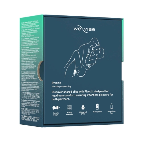 Ерекційне смарт-віброкільце на член синє We-Vibe Pivot 2 Slate - 17