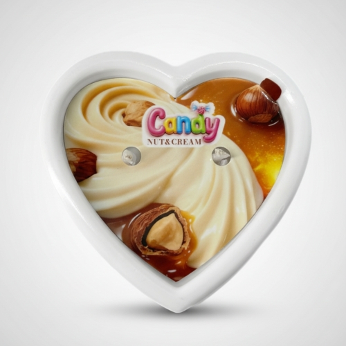 Масажна свічка у формі серця з ароматом горіхового крему Candy Nut Cream 70 мл - 8