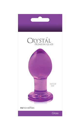 Анальний скляний затор фіолетового кольору NS Novelties Crystal medium - 2