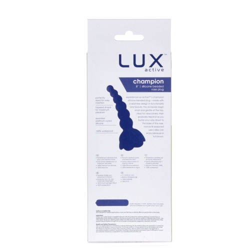 Анальная цепочка с розой красная Lux Active Champion Rose - 12