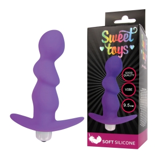 Вібратор для вагінальної і анальної стимуляції SWEET TOYS L 95 мм d 27 мм, Колір Фіолетовий