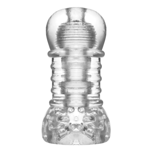Мастурбатор рельєфний прозорого кольору Ice Girl Textured Sensation Stroker - 2