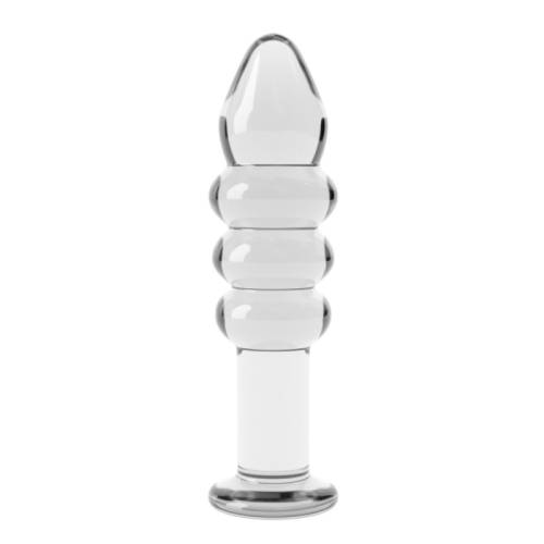 Набір анальних пробок ребристі рожева біла чорна Lovetoy Glass Romance - 3
