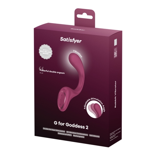 Вагінально-кліторальний вібратор із 2 моторами червоного кольору Satisfyer G for Goddess 2 - 5