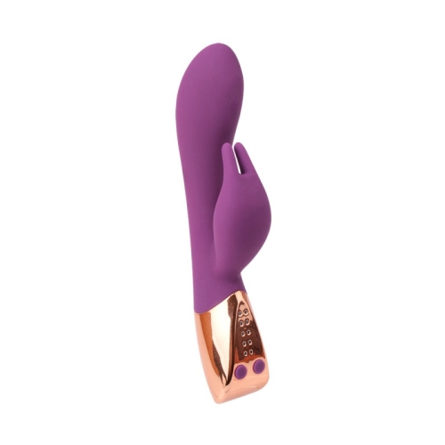 Вибратор с отростком для клитора фиолетового цвета Chisa Fierce Euphoria G Knight - 2