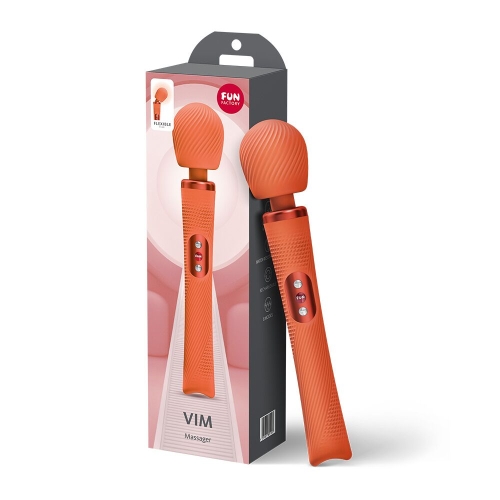 Масажер у вигляді мікрофону суперпотужний та легкий помаранчевий Fun Factory VIM Vibrating Wand до 6 годин роботи - 6