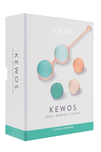 Вагинальные шарики персиково мятного цвета Liebe Kewos 5 шариков в комплекте - 5