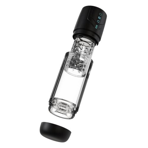 Мастурбатор із ротацією та всмоктуванням прозорий Blush M For Men Whirlwind Pro - 5
